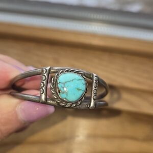 Turquoise Stone Silver Bracelet